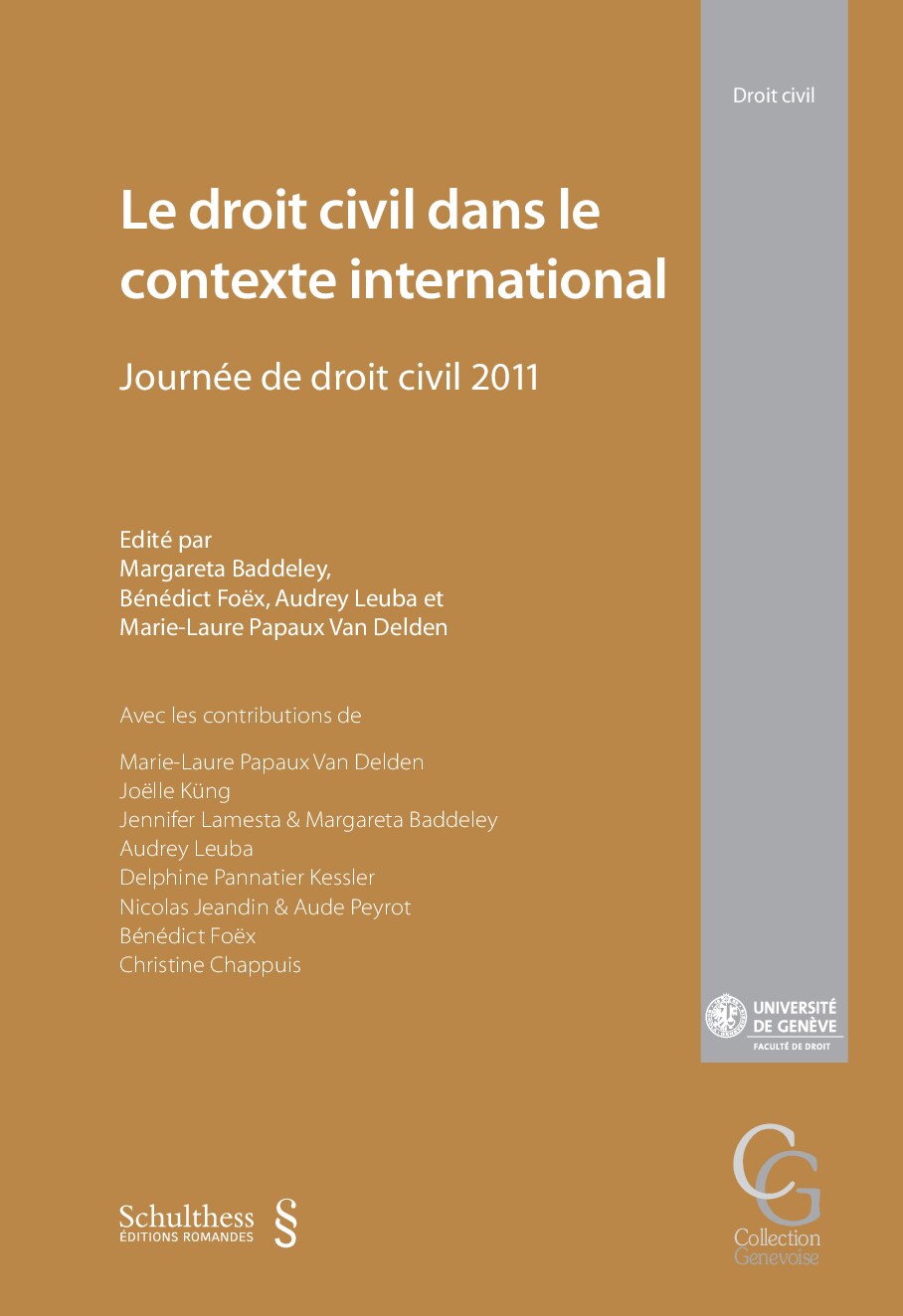 Le droit civil dans le context internationale