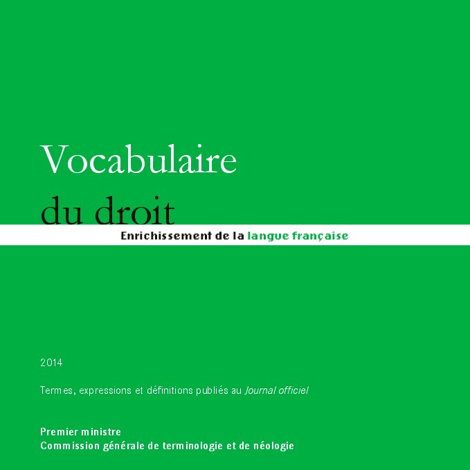 Vocabulaire du droit
