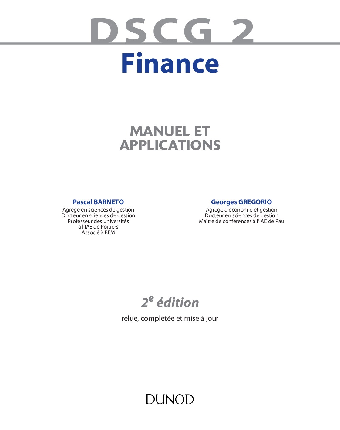 DSCG 2 - Finance - Manuel et applications