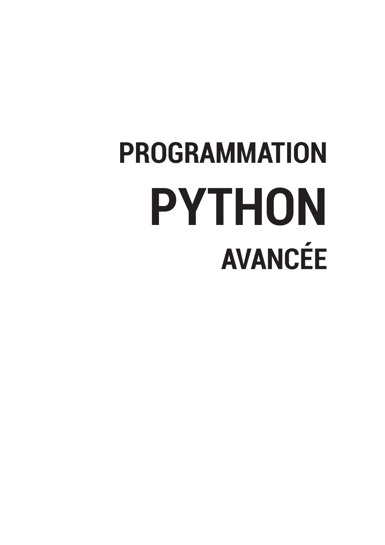 Programmation Python avancée