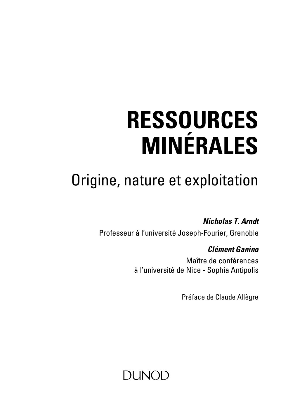 Resources minerales