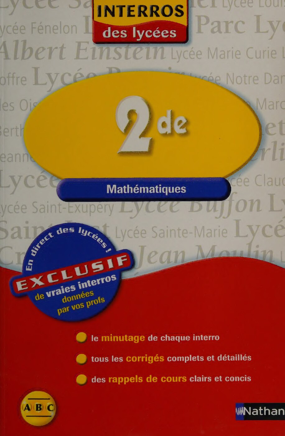2de : Mathématiques