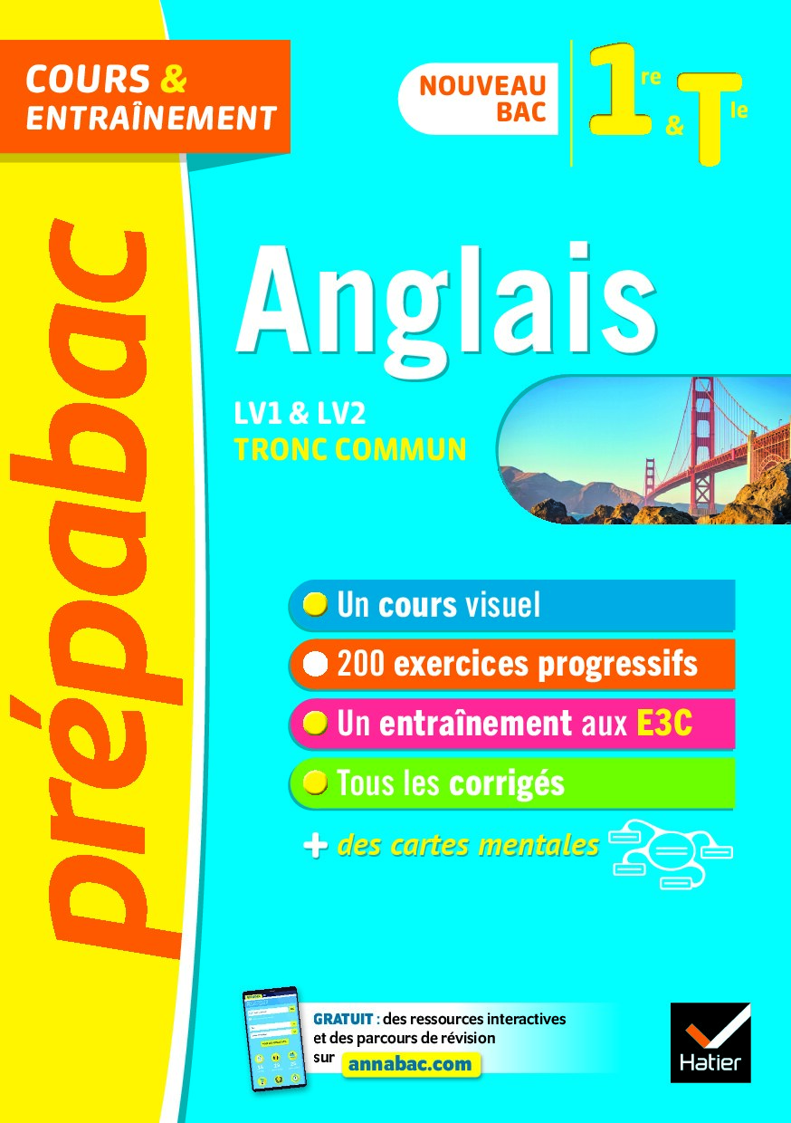 Anglais 1re Tle tronc commun Prépabac Cours & entraînement