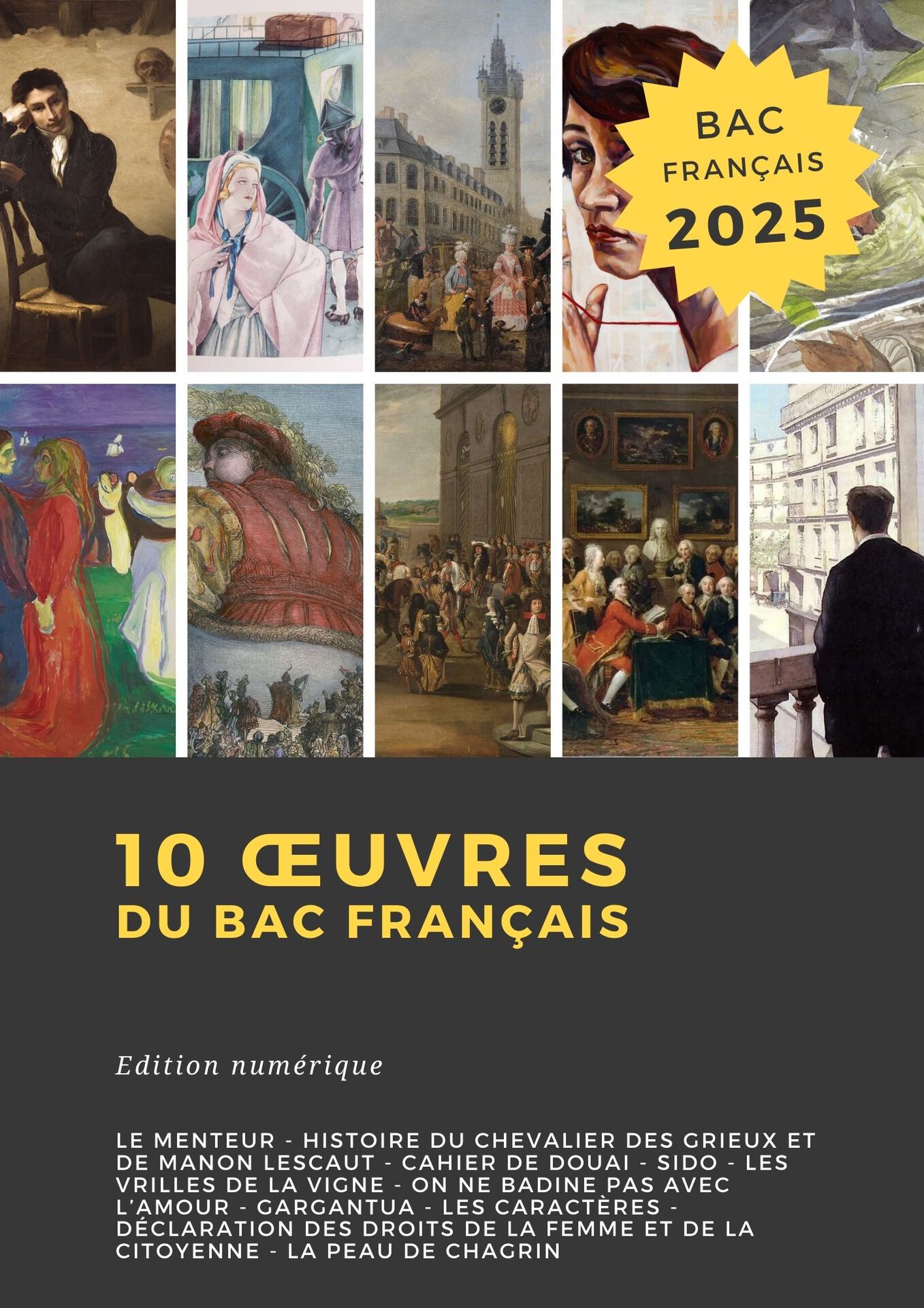 10 œuvres du bac français (French Edition)