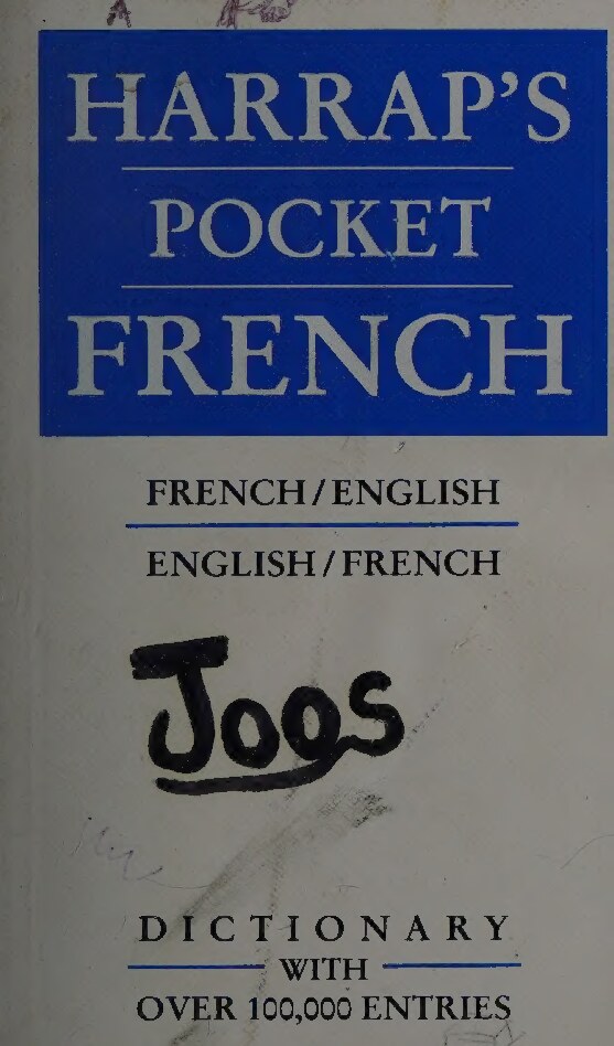 Harrap's pocket French-English dictionary = dictionnaire Anglais-Français 