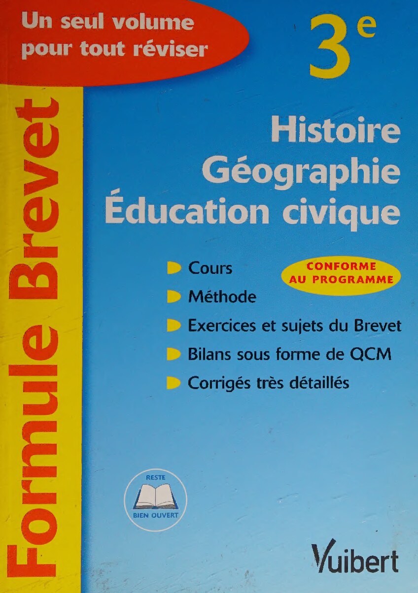 Histoire-Géographie, Education civique 3e