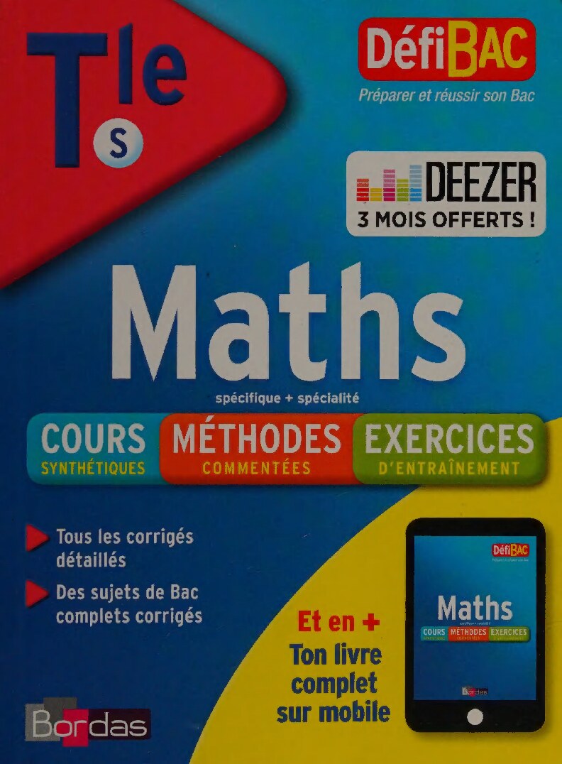 Maths Bac Tle S : spécifique + spécialité