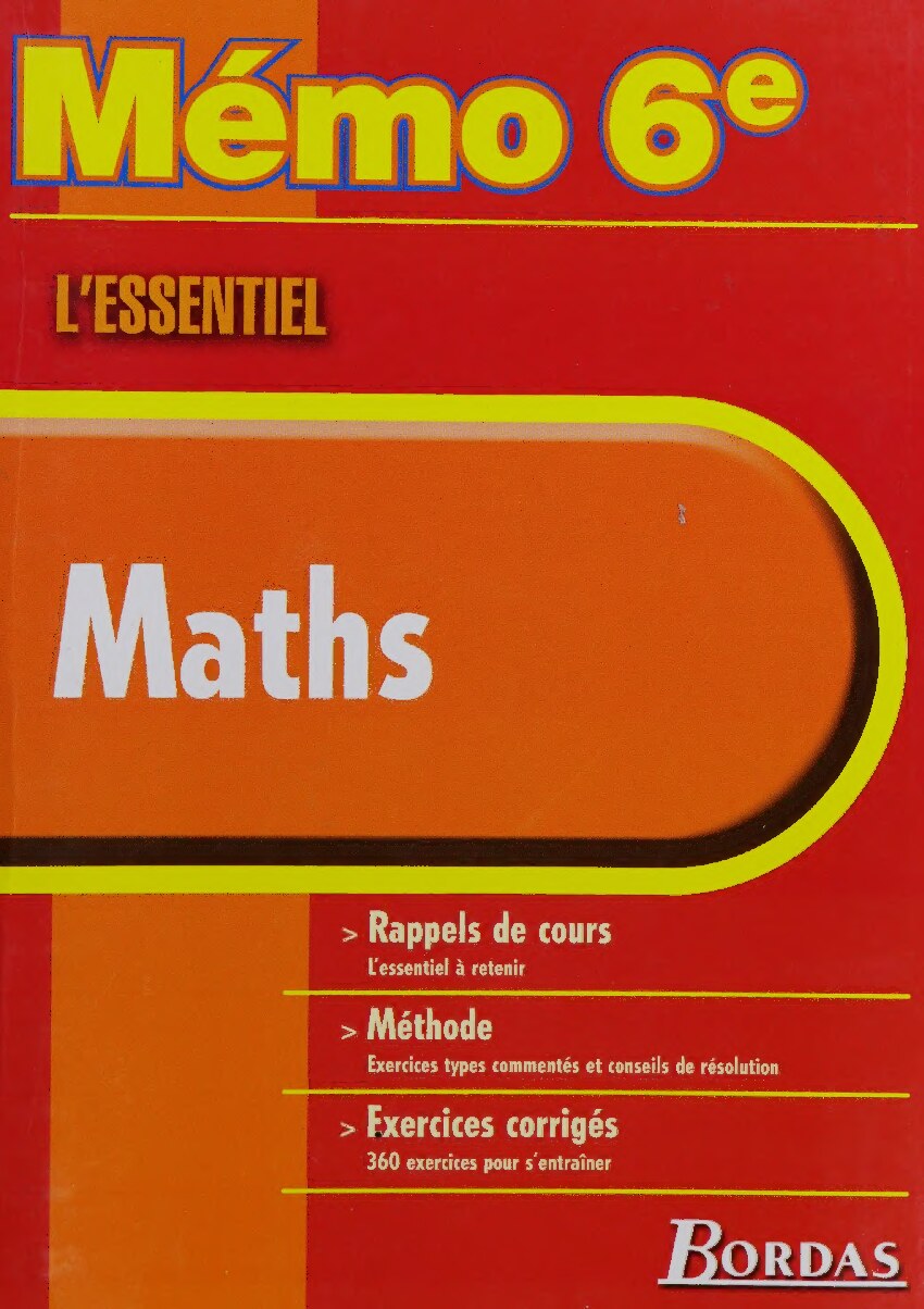 Maths : Mémo 3e