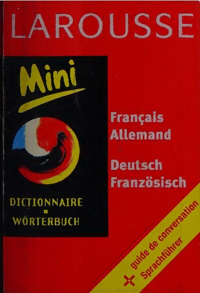 Mini Dictionnaire : Allemand/français, français/allemand