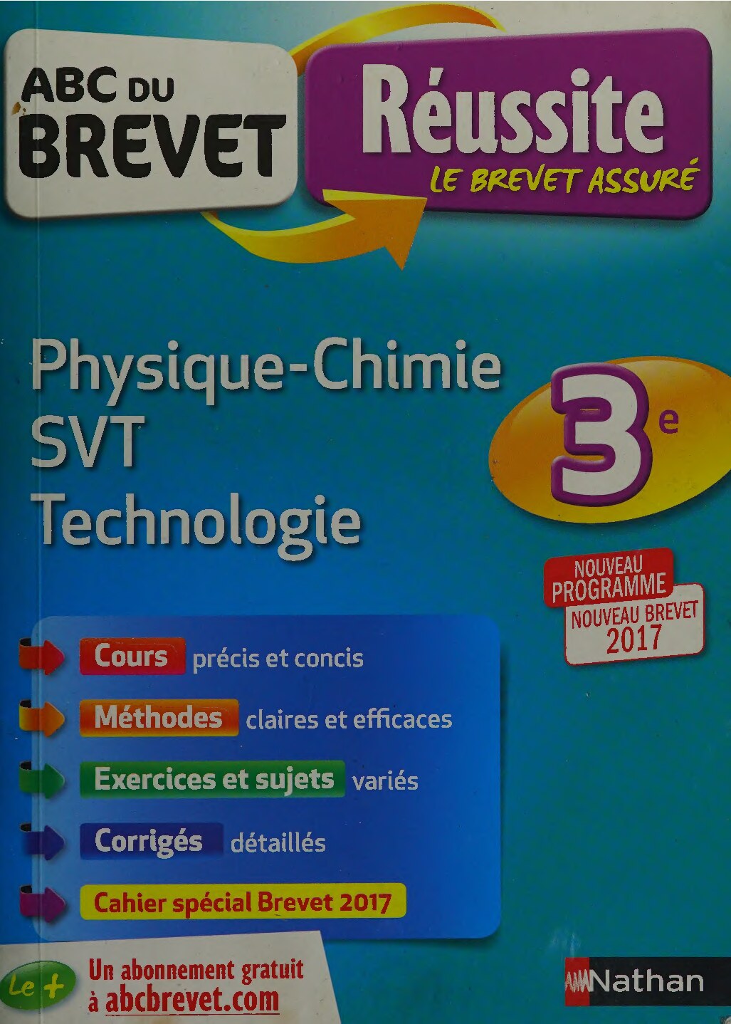 Physique- chimie, Sciences de la Vie et de laTerre, Technologie 3e