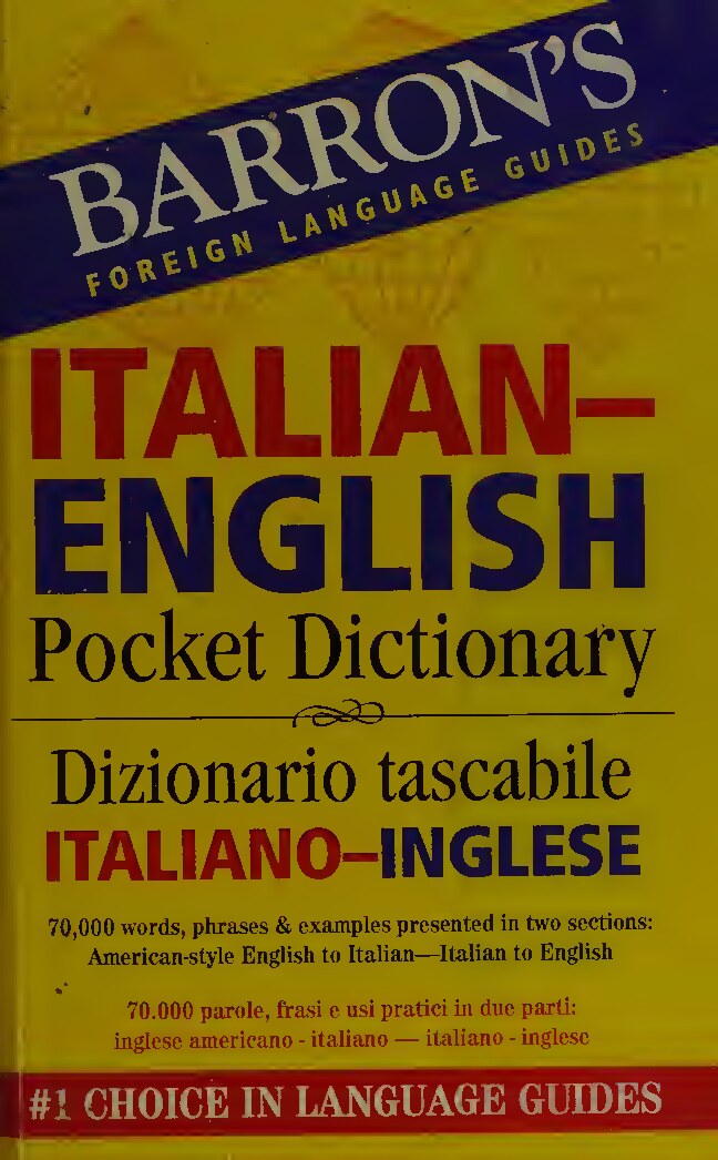 Italian-English pocket dictionary= Dizionario tascabile Italiano-Inglese