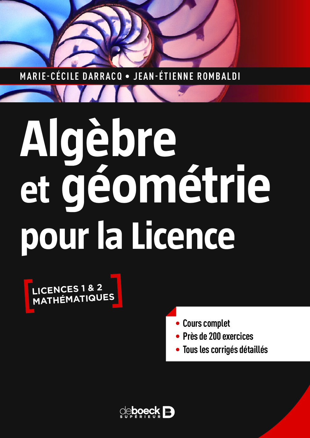 Algèbre et géométrie pour la licence
