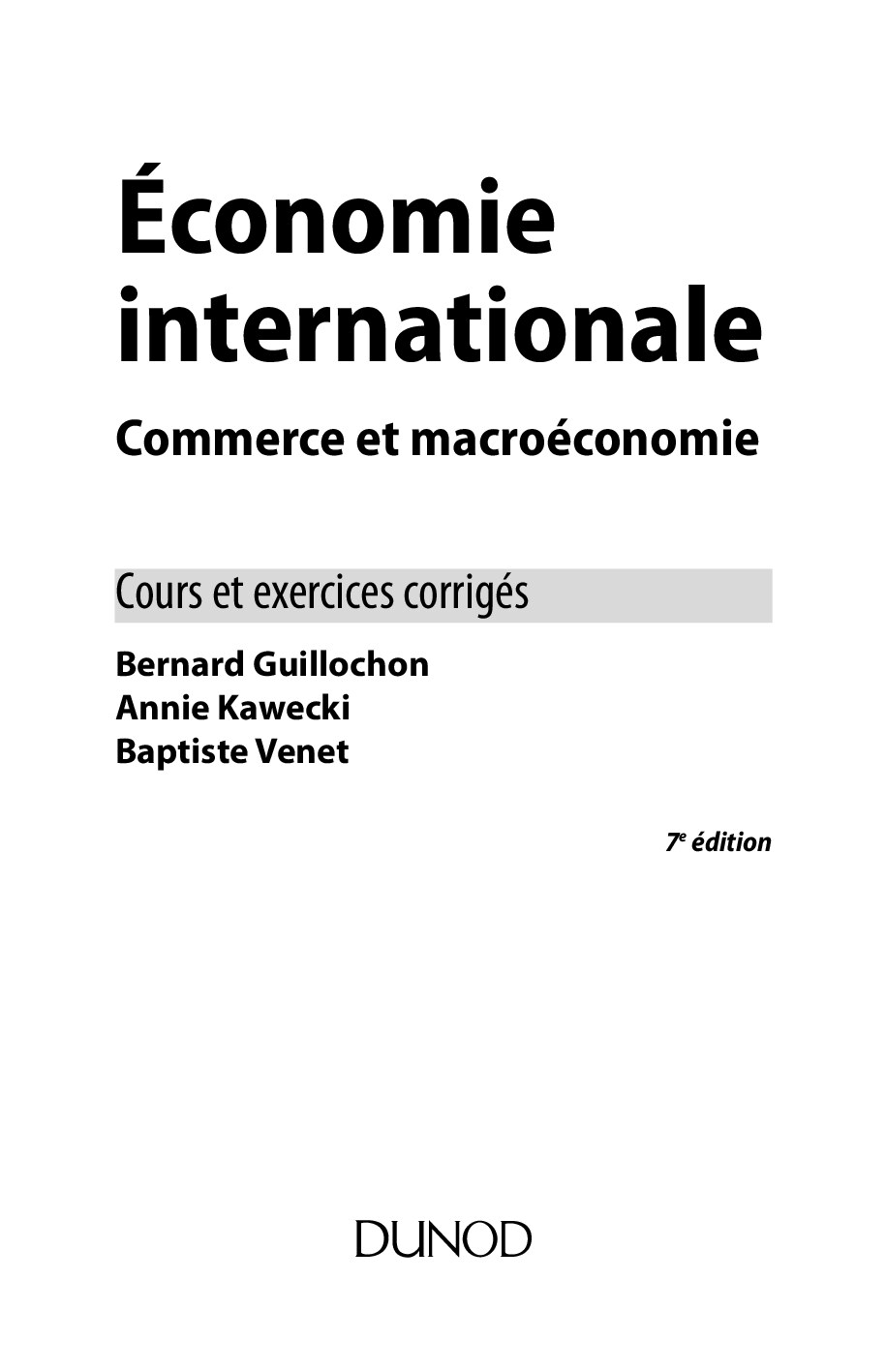 Economie internationale