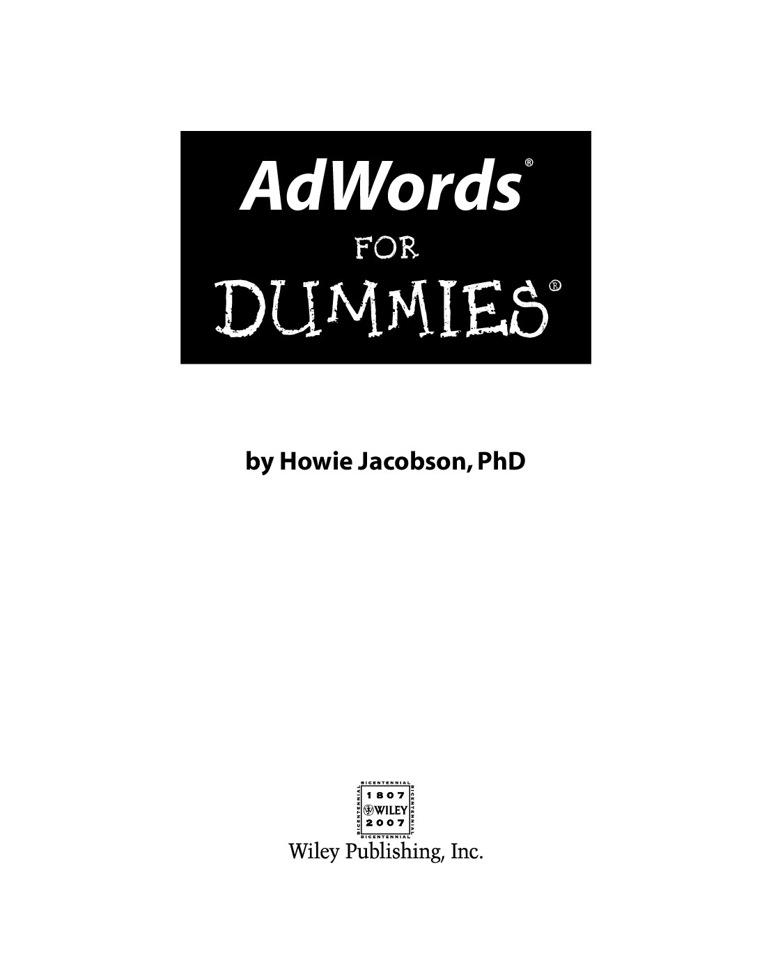 AdWords for Dummies - Dummies Guide