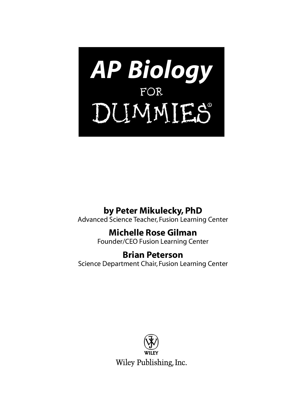 AP Biology for Dummies ISBN - 0470224878 - Dummies Guide