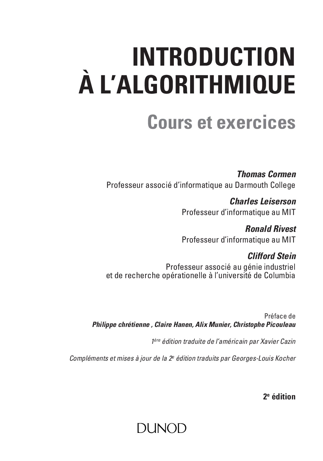 Introduction à l'algorithmique