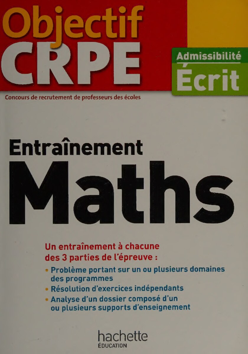 Entraînement en maths : admissibilité écrit