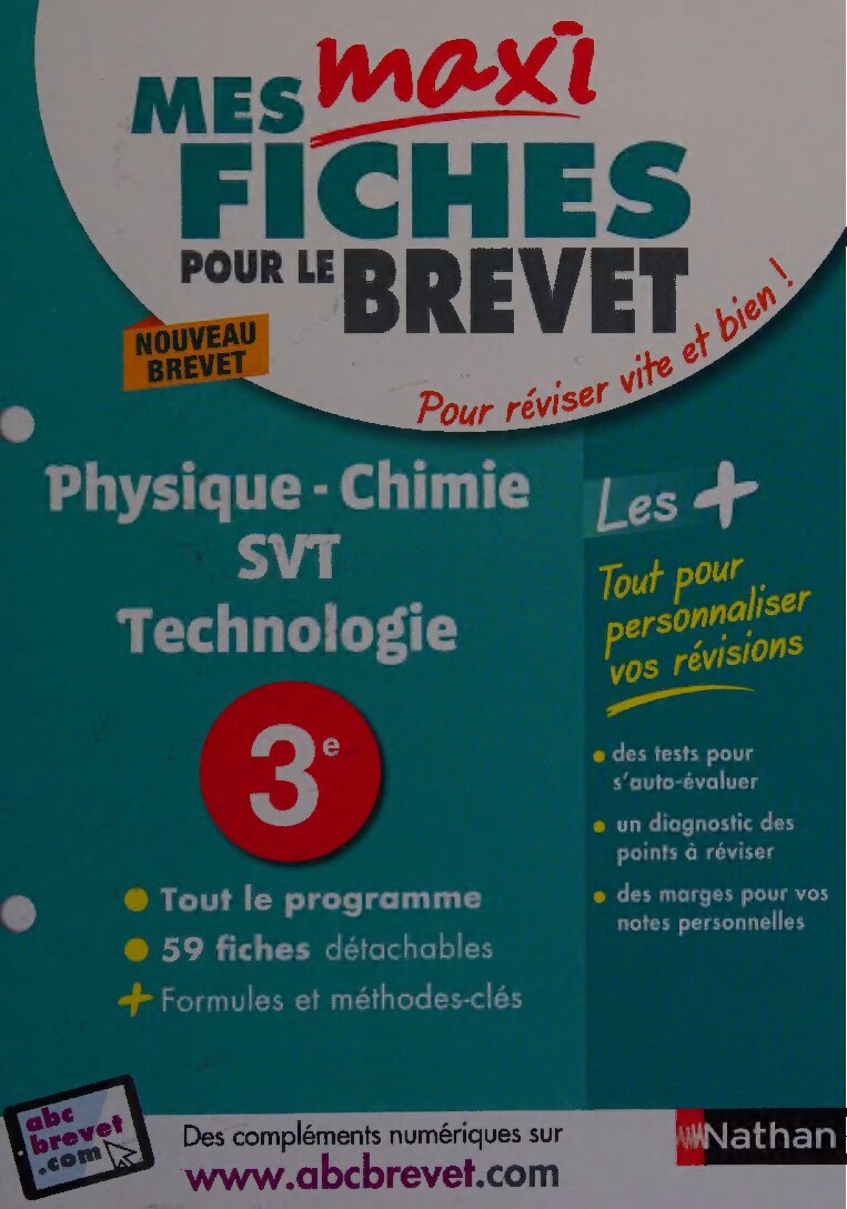 Maths, physique, chimie, svt, technologie 3e
