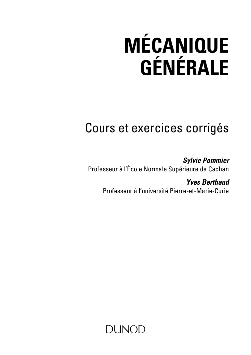 Mécanique générale