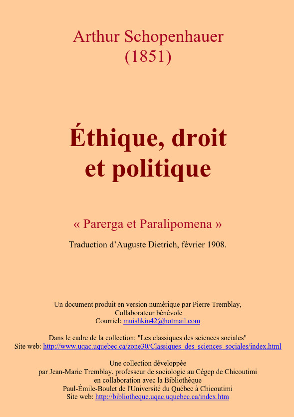 Ethique, droit politique